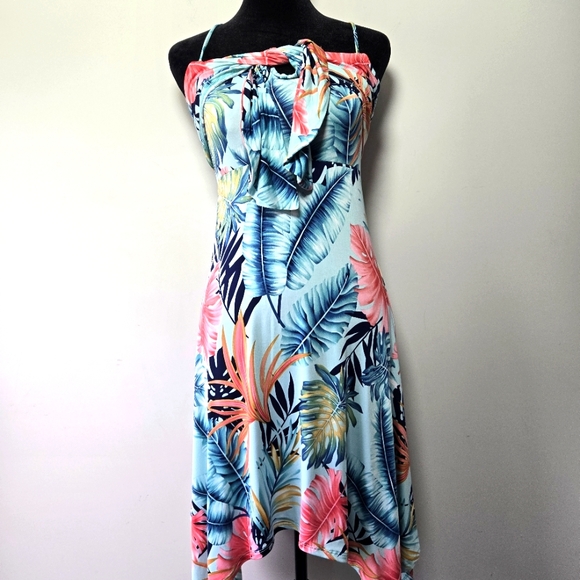 VENUS Other - Venus Tropical Palm Tree Monstera Leaf Sun Dress XS